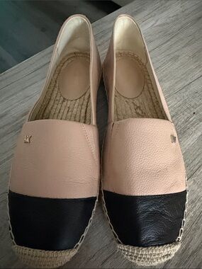 Michael Kors Two-Tone Blush and Black Espadrille Flats 8.5